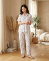 Lavender Butterfly Print Cotton Pyjama Set 🦋
