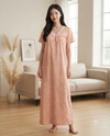 Korean Long Nighty Half Sleeve