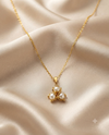 Triple Pearl Flower Pendant Chain