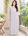 Korean Long Nighty Half Sleeve