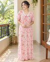 Korean Long Nighty Half Sleeve