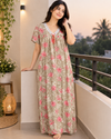 Korean Long Nighty Half Sleeve