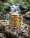 Gold Embossed Cuff Bangle
