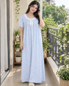 Korean Long Nighty Half Sleeve