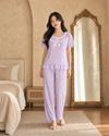 Floral & Butterfly Print Korean Nightwear Set