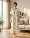 Ruffle Neck Maxi Sleep Dress