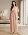 Korean Long Nighty Half Sleeve