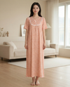 Korean Long Nighty Half Sleeve