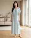 Korean Long Nighty Half Sleeve