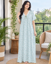 Korean Long Nighty Half Sleeve