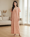 Korean Long Nighty Half Sleeve