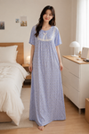 Korean Long Nighty Half Sleeve