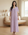 Korean Long Nighty Half Sleeve