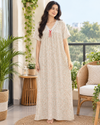 Korean Long Nighty Half Sleeve