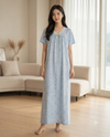 Korean Long Nighty Half Sleeve