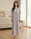 Korean Long Nighty Half Sleeve