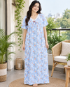 Korean Long Nighty Half Sleeve